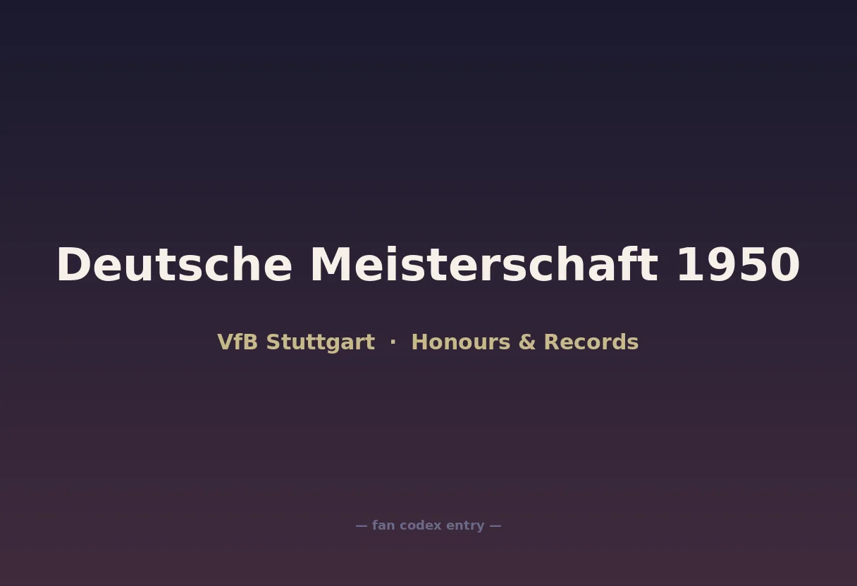 Deutsche Meisterschaft 1950