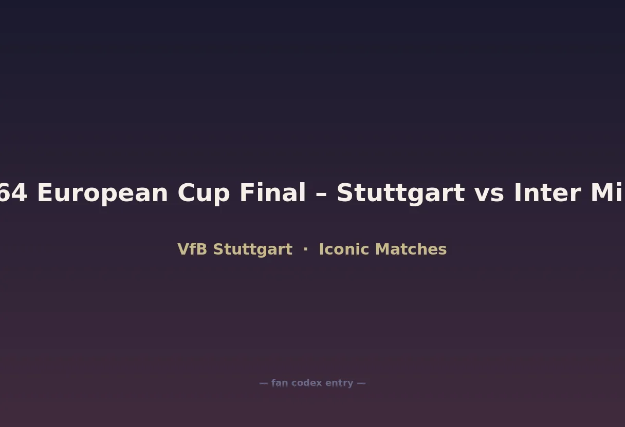 1964 European Cup Final – Stuttgart vs Inter Milan